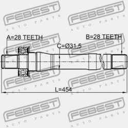 FEB FÉLTENGELY HYUNDAI SANTA FE 06-12, KIA SORENTO 06-12 /JOBB, MTM/ 49560-2P150