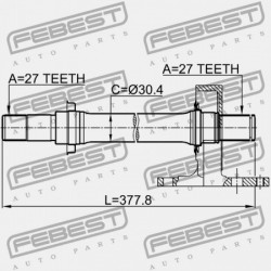 FÉLTENGELY HONDA CRV 2.0 03-06, CIVIC 1.6 4D 01-05 /JOBB, ATM/ 44500-SCV-A10