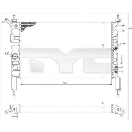 RADIÁTOR ASTRA 1.4,1.6 91- 1300112 / 90412252