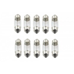 (10 DB-OS CSOMAG) IZZÓ C10W12V C10W 12V 10W /SAPKA TÍPUSA: SV8,5-8 31MM/ /CSAK 10DB-BAN ÁRULJUK/. C10W 31MM