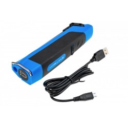 MŰHELYLÁMPA 5W COB 500LM+2W SMD2525 200LM, MOZGATHATÓ FÉNYRÉSZ 270°-OS MANŐVEREZHETŐSÉGGEL, FÉNYSZÍN: MAX 6500K, AKKUMULÁTOR: