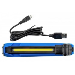 MŰHELYLÁMPA 5W COB 500LM+2W SMD2525 200LM, MOZGATHATÓ FÉNYRÉSZ 270°-OS MANŐVEREZHETŐSÉGGEL, FÉNYSZÍN: MAX 6500K, AKKUMULÁTOR: