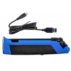 MŰHELYLÁMPA 5W COB 500LM+2W SMD2525 200LM, MOZGATHATÓ FÉNYRÉSZ 270°-OS MANŐVEREZHETŐSÉGGEL, FÉNYSZÍN: MAX 6500K, AKKUMULÁTOR: