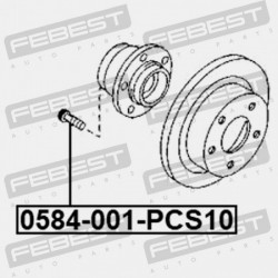 KERÉKCSAVAR SZETT 10 DB MAZDA 3 BK 2003-2006 EU J00Y-33-062