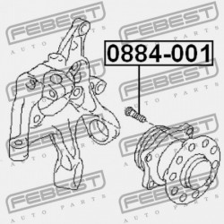 KERÉKCSAVAR SUBARU IMPREZA G11 2000.02-2007.04 JP 28055-AA003