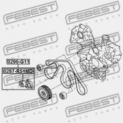 ÖVFESZÍTŐ NISSAN TIIDA JPN MÁRKA C11 2005.08-2012.06 GL 11955-ED30A