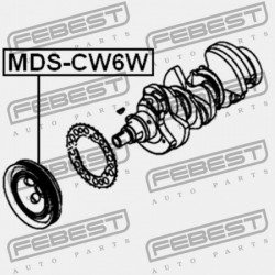 MITSUBISHI OUTLANDER CW0 FORGATTYÚS TENGELYSZÍJTÁRCSA 2006.11-2012.06 EUR/MMC-PROD. 1104A044