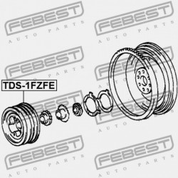 FORGATTYÚS TENGELY SZÍJTÁRCSA TOYOTA LAND CRUISER FJ,FZJ,HDJ,HJ,HZJ,KZJ,LJ,PZJ,RJ7 1990.01 13470-66030