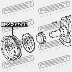 FORGATTYÚS TENGELYSZÍJTÁRCSA TOYOTA VITZ NCP1,SCP1 1999.01-2005.01 JP 13470-23030