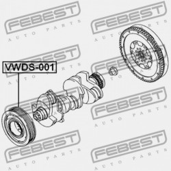 FORGATTYÚS TENGELY SZÍJTÁRCSA AUDI A5/S5 COU.SPORT. 2008- CA 059105251AD