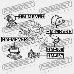 JOBB OLDALI MOTORPÁRNA (HIDRAULIKUS) HONDA PILOT YF1 2003-2007 US 50820-S3V-A82