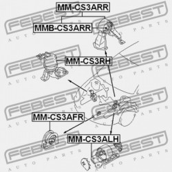 BAL OLDALI MOTORPÁRNA MITSUBISHI LANCER,LANCER CEDIA CS,CT 2000.03-2009.08 JPN MR961540