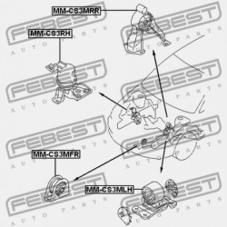 BAL OLDALI MOTORPÁRNA (HIDRAULIKUS) MITSUBISHI LANCER,LANCER CEDIA CS,CT 2000.03-2009.08 JPN MR491557