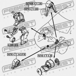 BAL OLDALI MOTORPÁRNA (HIDRAULIKUS) MITSUBISHI LANCER,LANCER CEDIA CS,CT 2000.03-2009.08 JPN MR961709