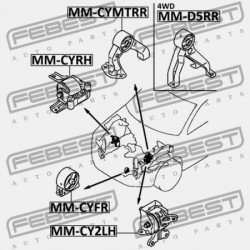 BAL OLDALI MOTORPÁRNA (HIDRAULIKUS) MITSUBISHI LANCER CY,CZ 2007.03-2013.02 EUR MN184091