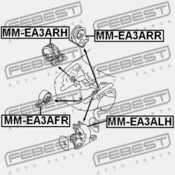 ELÜLSŐ MOTORPÁRNA MITSUBISHI GALANT EA3,8A 1998.02-2003.07 MMNA/MMNA MR333818