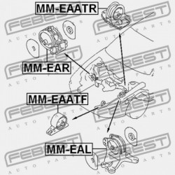 ELÜLSŐ MOTORPÁRNA MITSUBISHI LEGNUM EA,EC 1996.06-2002.08 JPN MR198565