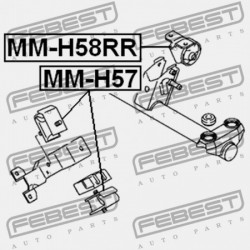 ELÜLSŐ MOTORPÁRNA MITSUBISHI PAJERO MINI H53,58A 1998.08- JPN MR150341