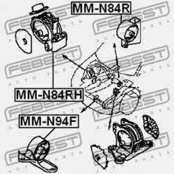 ELÜLSŐ MOTORPÁRNA MITSUBISHI CHARIOT GRANDIS N80,90 1997.08-2003.04 JPN MR316642