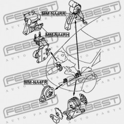 HÁTSÓ MOTORPÁRNA MITSUBISHI GRANDIS NA4W/NA8W 2003-2009 MR594379