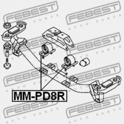 HÁTSÓ MOTORPÁRNA MITSUBISHI DELICA SPACE GEAR/CARGO PA-PF 1994.03-2006.12 JPN MR112168
