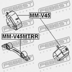 HÁTSÓ MOTORPÁRNA MITSUBISHI PAJERO V20-50 1990.10-1999.11 JPN MR133663