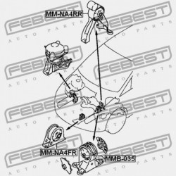 BAL OLDALI MOTORPÁRNA PERSELY MITSUBISHI LANCER,LANCER CEDIA CS,CT 2000.03-2009.08 JPN MR995315