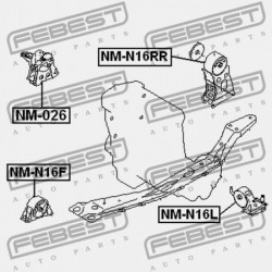 JOBB OLDALI MOTORPÁRNA FOGANTYÚ NÉLKÜL NISSAN ALMERA UK MÁRKA N16E 2000.02-2006.11 EL 11210-6N000
