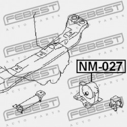 BAL OLDALI MOTORPÁRNA NISSAN ALMERA UK MÁRKA N16E 2000.02-2006.11 EL 11220-5M505