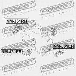 BAL OLDALI MOTORPÁRNA NISSAN TEANA J31 2006.04-2008.02 EL 11220-CA00A