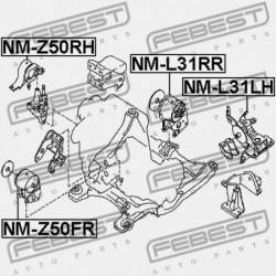BAL OLDALI MOTORPÁRNA (HIDRAULIKUS) NISSAN PRESAGE U30 1998.06-2003.06 JP 11220-8J000