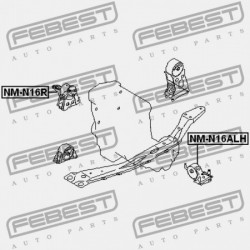 JOBB OLDALI MOTORPÁRNA (HIDRAULIKUS) NISSAN ALMERA UK MÁRKA N16E 2000.02-2006.11 EL 11210-4M705