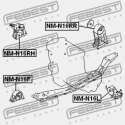 JOBB MOTORPÁRNA NISSAN ALMERA UK MÁRKA N16E 2000.02-2006.11 EL 11210-6N000