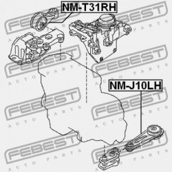 JOBB MOTORPÁRNA NISSAN X-TRAIL RUSMAKE T31R 2009.10- EL 11350-ET80A