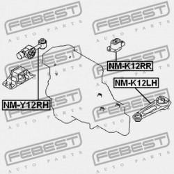 JOBB MOTORPÁRNA NISSAN TIIDA JPN MÁRKA C11 2005.08-2012.06 GL 11350-ED80D