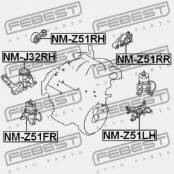 ELSŐ MOTORPÁRNA (HIDRAULIKUS) NISSAN MURANO Z51 2007.10-2014.08 CA 11270-1AA1A
