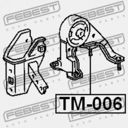 HÁTSÓ MOTORPÁRNA TOYOTA CALDINA AT191,CT19,ET196,ST19 1992.11-2002.06 JP 12371-16270