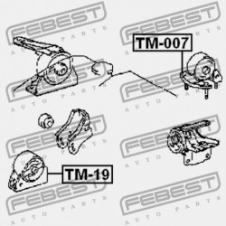 HÁTSÓ MOTORPÁRNA TOYOTA COROLLA SED/CP/WG AE10,CE100,EE10 1991.08-2001.11 GR 12371-64210
