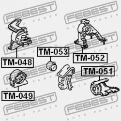 HÁTSÓ MOTORPÁRNA TOYOTA CALDINA AT191,CT19,ET196,ST19 1992.11-2002.06 JP 12371-02080