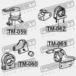 HÁTSÓ MOTORPÁRNA TOYOTA CALDINA AT191,CT19,ET196,ST19 1992.11-2002.06 JP 12371-74470