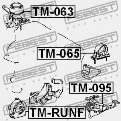 BAL OLDALI MOTORPÁRNA TOYOTA RAV4 ACA2 2000.08-2005.11 EU 12372-28041
