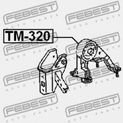 HÁTSÓ MOTORPÁRNA TOYOTA CALDINA AT191,CT19,ET196,ST19 1992.11-2002.06 JP 12371-74320