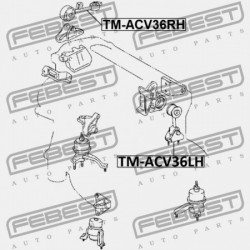 BAL OLDALI MOTORPÁRNA TOYOTA CAMRY ACV3 2001.09-2006.01 JP 12371-0H020