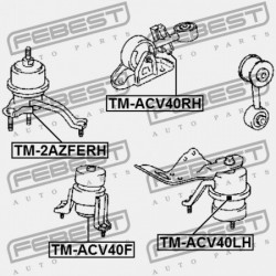BAL OLDALI MOTORPÁRNA (HIDRAULIKUS) TOYOTA CAMRY (JPP) ACV30,MCV3 2001.07-2006.01 US 12306-28040