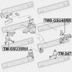JOBB OLDALI MOTORPÁRNA (HIDRAULIKUS) TOYOTA HARRIER ACU3,GSU3,MCU3 2003.02-2012.07 JP 12362-31060
