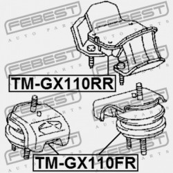 HÁTSÓ MOTORPÁRNA TOYOTA CROWN/CROWN MAJESTA GS151,JZS15,LS151,UZS15 1995.08-2 12371-46050