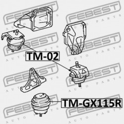 HÁTSÓ MOTORPÁRNA (HIDRAULIKUS) TOYOTA CRESTA GX90,JZX9,LX90,SX90 1992.10-1996.09 JP 12371-46240