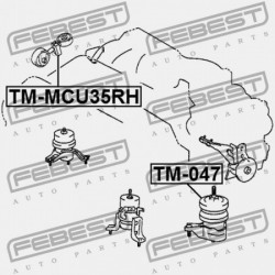 JOBB OLDALI MOTORPÁRNA TOYOTA KLUGER L/V ACU2,MCU2 2000.11-2007.05 JP 12363-20110