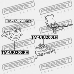 JOBB ELSŐ MOTORPÁRNA TOYOTA LAND CRUISER URJ202,UZJ200,VDJ200 2007.09- EU 12361-38190