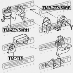 JOBB OLDALI MOTORPÁRNA (HIDRAULIKUS) TOYOTA CALDINA AZT24,ST246,ZZT241 2002.09-2007.06 JP 12362-22010